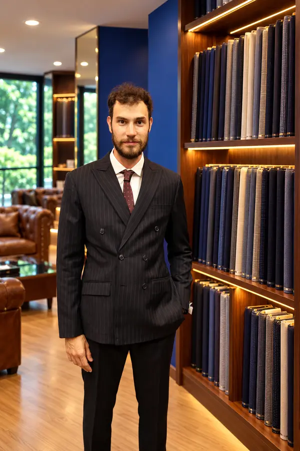 Classic black three-piece suit from the Sawasdee customer style collection