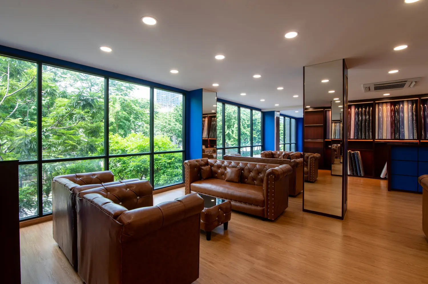 Comfortable lounge inside The Sawasdee flagship on Silom Road